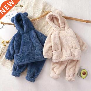 Baby Boy Girl Clothes Pajamas Set Flannel Fleece Infant Todd