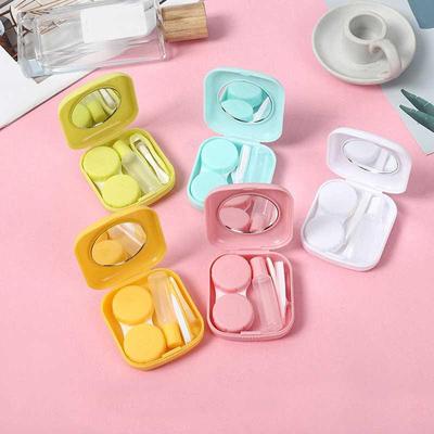 Women Portable Cute Fruit Candy Solid Color Contact Lenses B