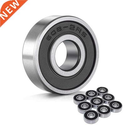 100Pcs 608-2RS Skateboard Bearing,Rolling Bearings Silver, 8