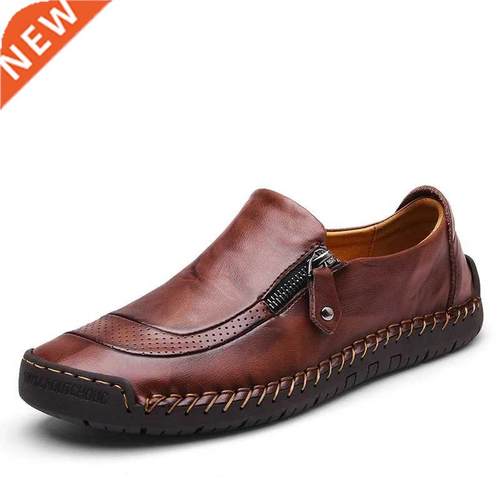 2021 New Fashion Leather Men casual shoes Comfortable soft m