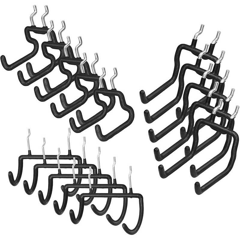 15Pcs Pegboard Double Hooks Drill, Premium Metal Pegboard Ac