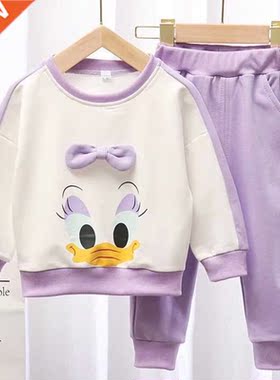 Kids Girls Clothing Set Cartoon Mickey Mouse Daisy Sports Sw