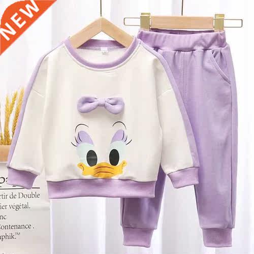 Kids Girls Clothing Set Cartoon Mickey Mouse Daisy Sports Sw
