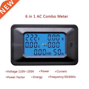 20/100 C LCD Digitl Pnel Power Wtt Meter Monitor Voltg
