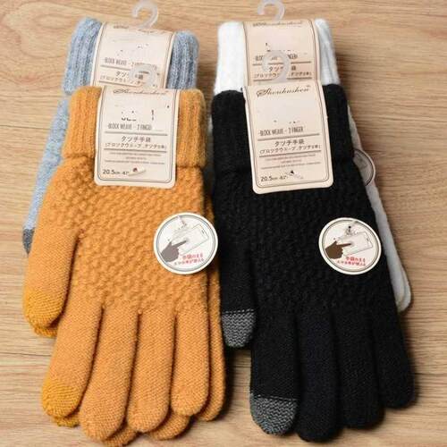 Men Women's Cashmere Knitted Winter Gloves Cashmere Knitted