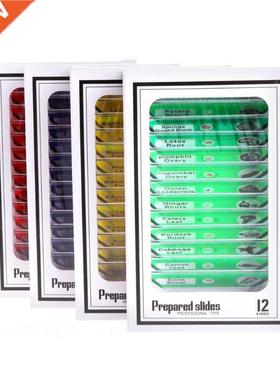 48 Pcs Prepared Microscope Slides Specimen Animals Insects P