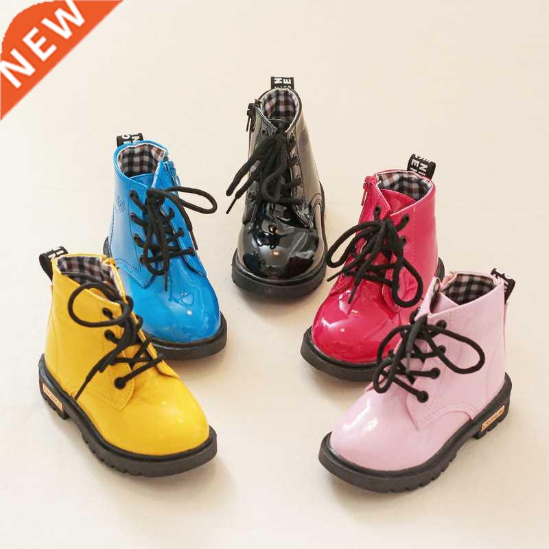 Size21-36 Children Girls Martin Boots PU Leather Waterproof