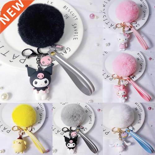 Kawaii Sanrio Kitty Plushie Keychain Cartoon Kuromi My Melo