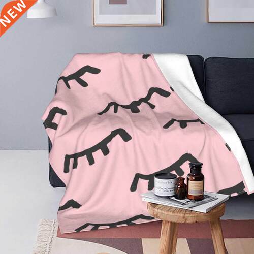 Eyelash Knitted Blankets  Beauty Glam Closed Eyes Fla