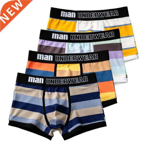 4pcs/Set Men's Panties Sports Boxer Men Underpants Cotton Me