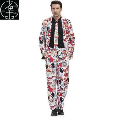 new Halloween men's festival clown costume disco surprise bo