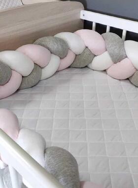 1M/2M/3M/4M Baby Bumper Bed Braid Knot Pillow Cushion Bumper