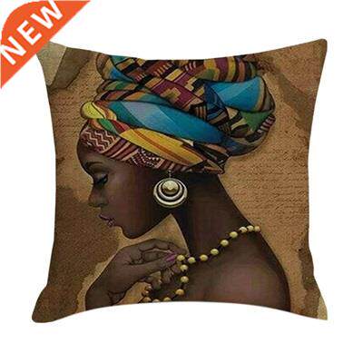 African Nation Dual-Use Pillow Pattern Home Decor Linen
