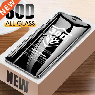 30D Curved Protective Glass On For iPhone 14 13 12 11 Pro XS