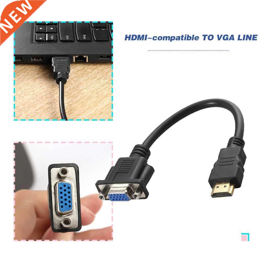 HDMI-compatible Male to VGA D-SUB Cable15 Pins Female Adapte