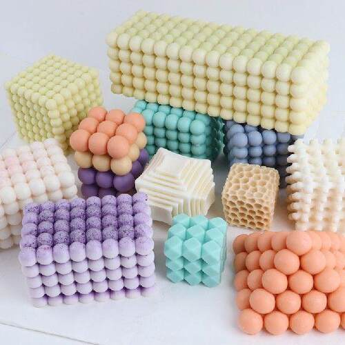 agic Cube Silicone Candle old Love DIY Scented Rubik Soy