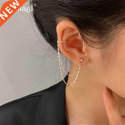 1 Pc Multi Layer Chain Ear Cuff Earrings Long Tassel Piercin