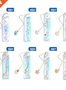 Oil Flow Sand Bookmark Rulers Cute Laser Girl Drawing Templ
