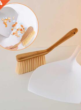 Bamboo Long Handle Mini Broom Shovel Set Desktop Wardrobe Cl