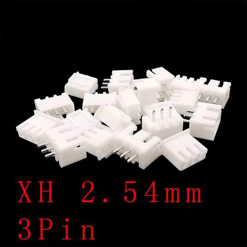 100PCS JST XH2.54 3 Pin 2.54mm Pitch Plastic Shell Male Plug