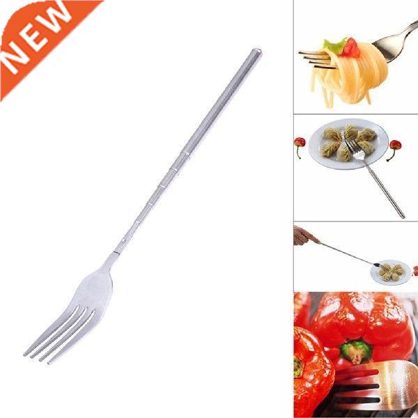 Silver ainless Telescopic Extendable Fork Dinner Fruit