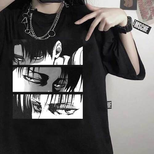 Japanese Anime Attack on Titan T Shirt Men Kawaii Cartoon Sh