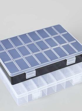 Practical 24 Grids Copartent Plastic Storage Box Jewelry E