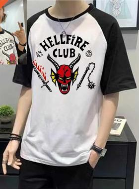 Unisex Upside Down Stranger Things 4 Hellfire Club T Shirt W