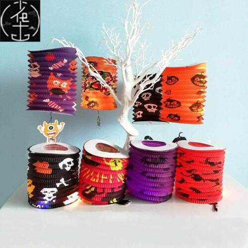 Halloween organ lantern paper lantern bar KTV decor pumpkin