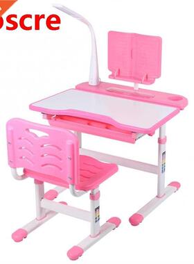 Pink Ergonomic Adjustable Children's Desk and Chair Set + Re