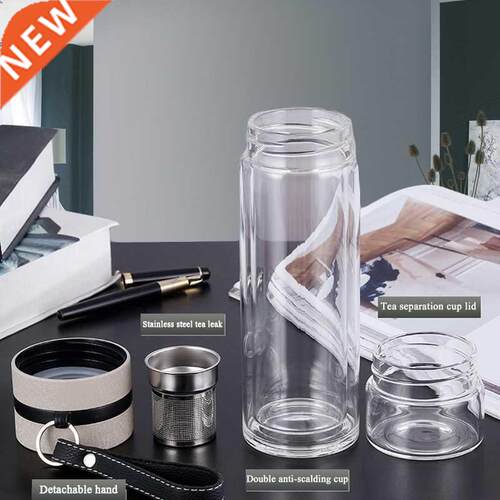 500ML Glss Wter Bottles For Dink Te With Infuser Double W