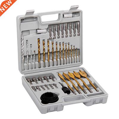 47Pcs Drill Bit Set Screwdriver Bit Set Includes Hole Saws