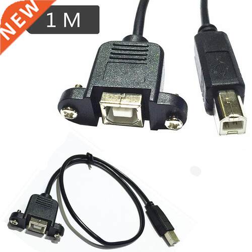 USB 2.0 B Female Jack to B Male Panel Mount Socket Printer E