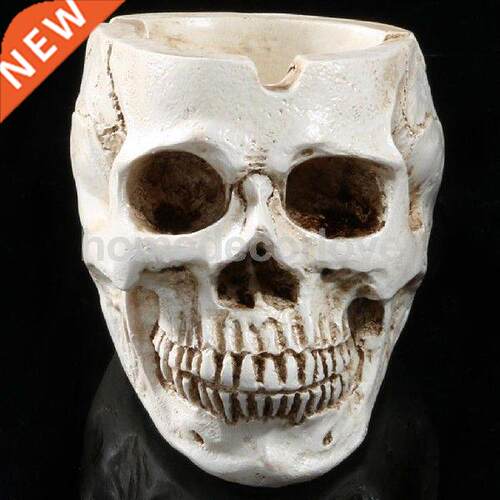 Human Skull Head Design Ashtray Container Replica Creative