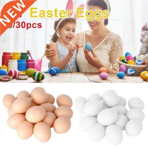 Easter Plastic Eggs Painting and Realistic Egg Fake Eggs