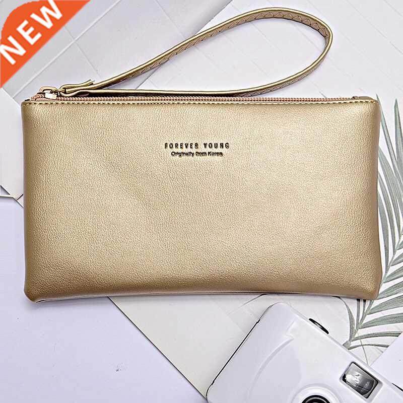 1 PCS Fashion ladies long soft leather wallet zipper clutch