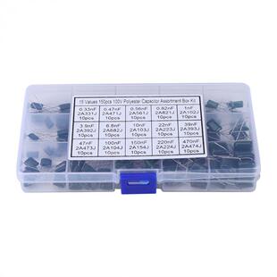 150pcs 100V 15 Value 0.nF-470nF Polyester Film Capacitors