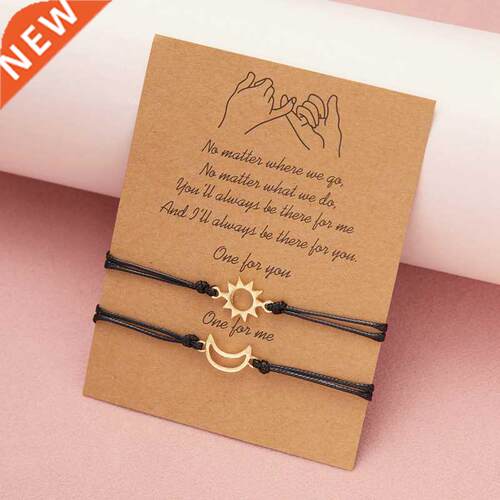 2 PCS/Set Couple Brcelet For Women Lover Sun Moon Str Her