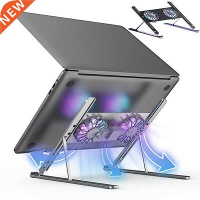 Dual Coolng Fan Gamng Laptop Stand Alumnum Foldable Adjus