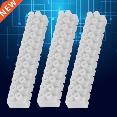 3PCS PA10H-12P Electrical Wire Connectors White 12 Way Screw