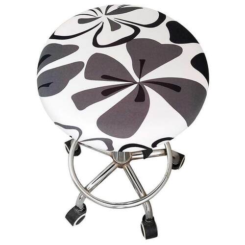 Durable Elastic Round Chair Cover Spandex Floral Printed
