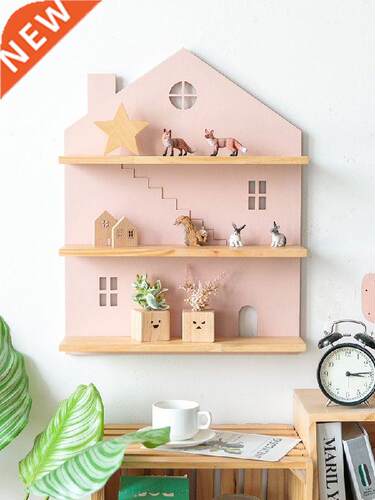 Nordic Partition Wall Mounted Shelf Girly Heart Decoration