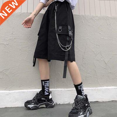 2021 Summer Women Cargo Shorts Female Loose Straight Casual