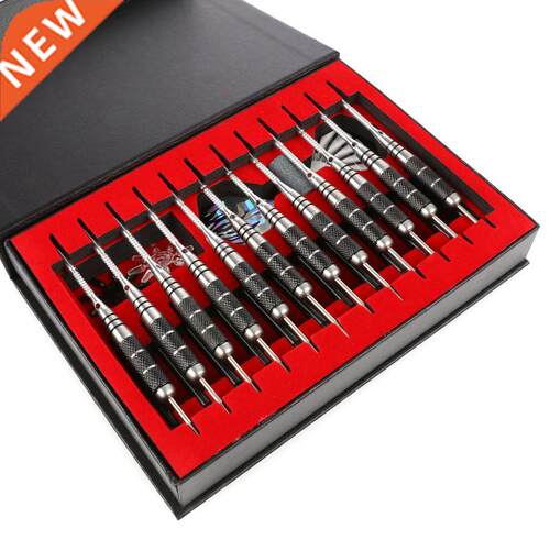 12PCS Safety Steel Tip Dart Laser Handle Darts Set Dart Leav