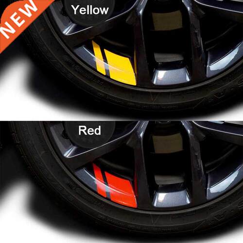 6Pcs Car Sticker Reflective Car Wheel Rim Vinyl Warning Stic