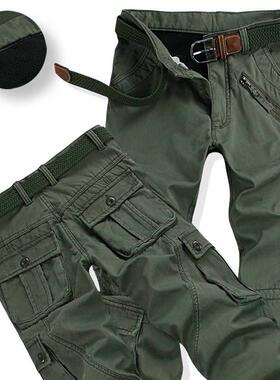 Winter Thicken Fleece Army Cargo Tactical Pants Overalls Men