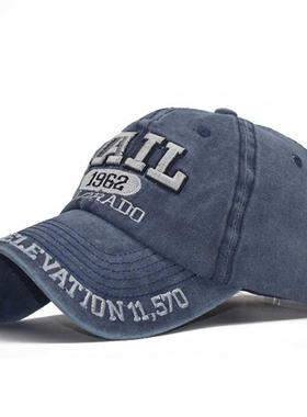 100% washed cotton men baseball cap fitted caps snapback hat