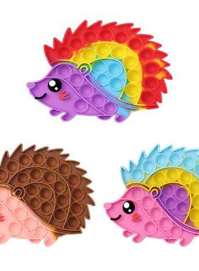 Fashion Fidget Toys Push Bubbles Toy Rainbow Hedgehog Push