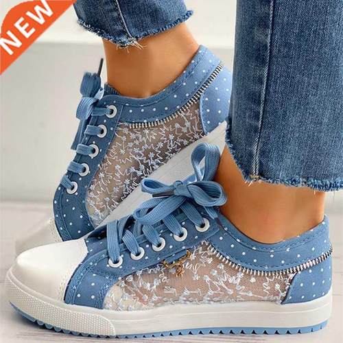 Women Shoes 2021 Fashion Summer Casual Shoes Cutouts Lace H