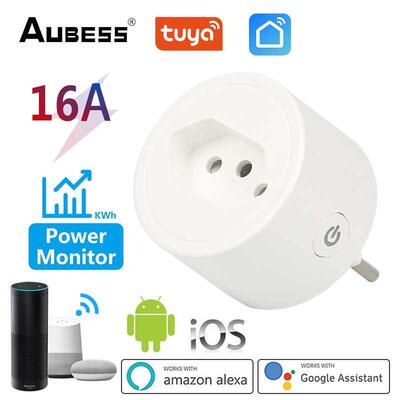 Aubess Brazil Wifi Smart Plug 16A Smart Socket With Timer